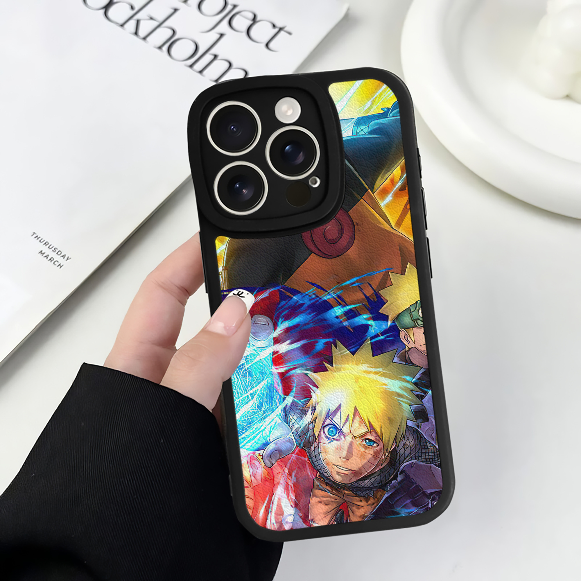 （画像用） NARUTO -ナルト- NARUTO -ナルト- 疾風伝 【iPhone 16シリーズ対応】シリコンスマホケース（レザー調） 材質：シリコン
